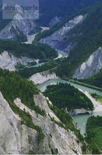 10256976  Gulch  Ruinaulta  Rock Hang  River  Fluss  Graubünden  Graubünden  Landschaft  Schweiz  Europa  Rheintal  Vorderrh