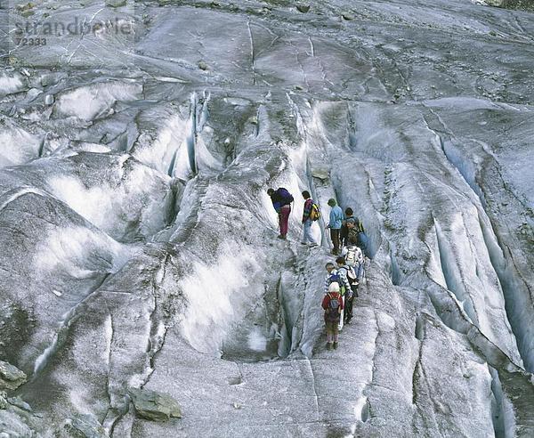 10268089  Aletsch Gletscher  Gletscher  Schweiz-Tour  Anseilen  Belalp  Riederalp  Gletscher Risse  Gruppe  hohe alpine walkin
