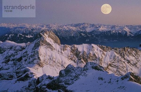 10269806  Altmann  Appenzell  Berge  Blick von Santis  bei Nacht  Panorama  Schweiz  Europa  Stimmung  Vollmond