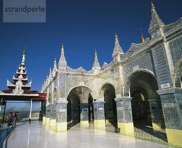 10282328  auf Mandalay Hill  Besucher  Birma  Asien  arcade  Dach  Mandalay  Mosaik  Tempel