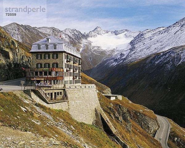10318818  Furka Pass  Gletscher  Hotel Belvedere  Berge  Alpen  Alpen  Schweiz  Europa  Straße  Wallis
