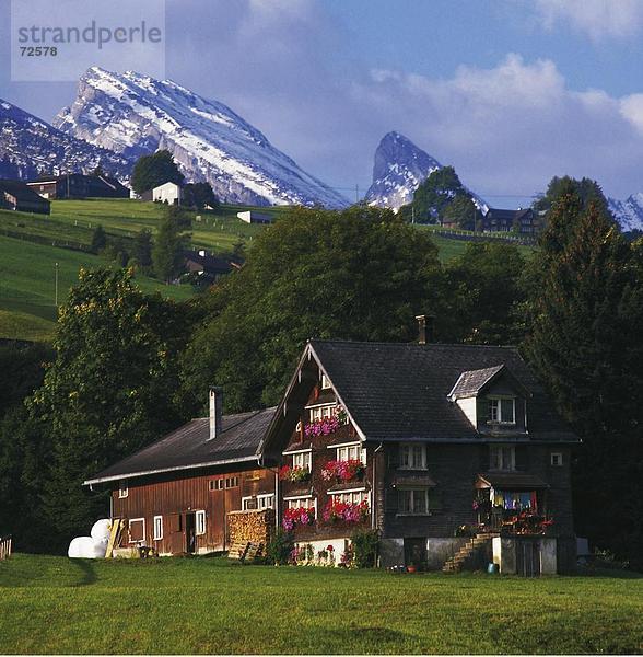Bauernhaus Europa Berg Schweiz
