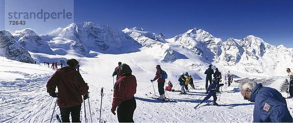 10332654  Bergpanorama  Engadin  Skifahren  winter  Sport  Sport  Querformat  Diavolezza  Graubünden  Graubünden  Switz