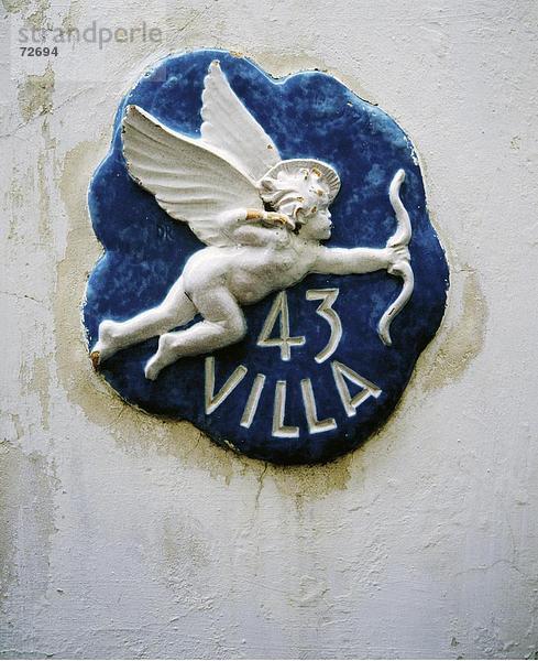 Hausnummer Europa Liebe Symbol Kunst Start Capri Italien Geschicklichkeit Villa