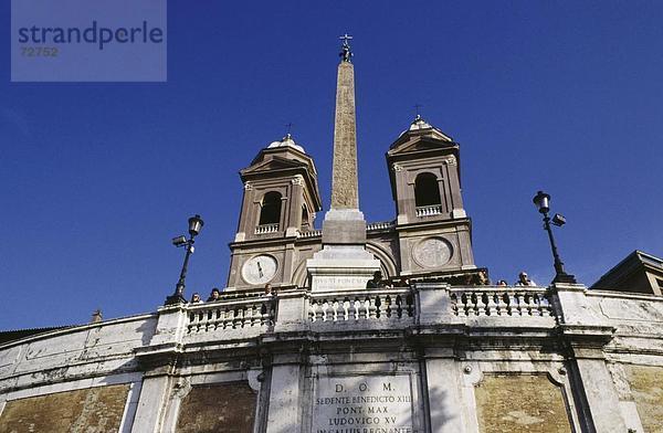 10372338  Übersicht  Denkmal  Italien  Europa  Kirche Santissma Trinita dei Monti  Wand  Rom  Türme  Türme