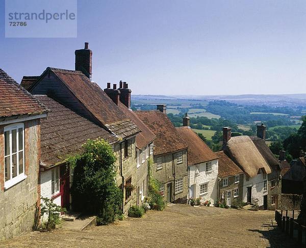 10374963  18-Jahrhundert  Dorset  England  Großbritannien  Europa  gold Hill  Shaftesbury  steil  Straße  typisch