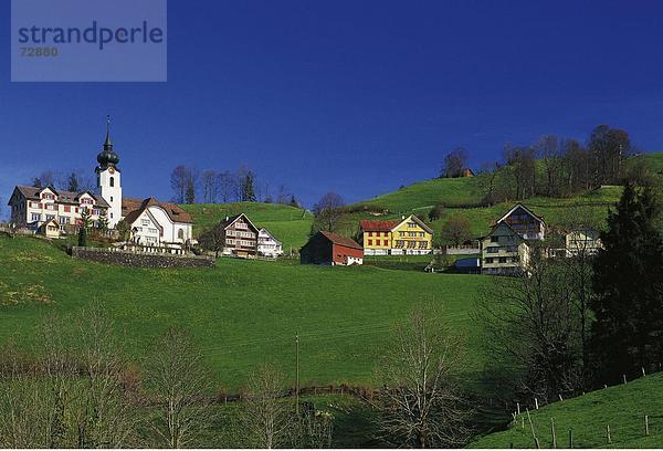 10393554  Appenzell  Dorf  idyllischen  Kirche  Schlatt  Schweiz  Europa