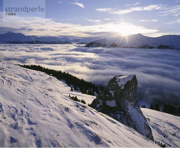 10449777  Nebelmeer  Alpen  Berge  Graubünden  Graubünden  Schweiz  Europa  Landschaft  Lenzerheide Rothorn  Stimmung  Übersicht