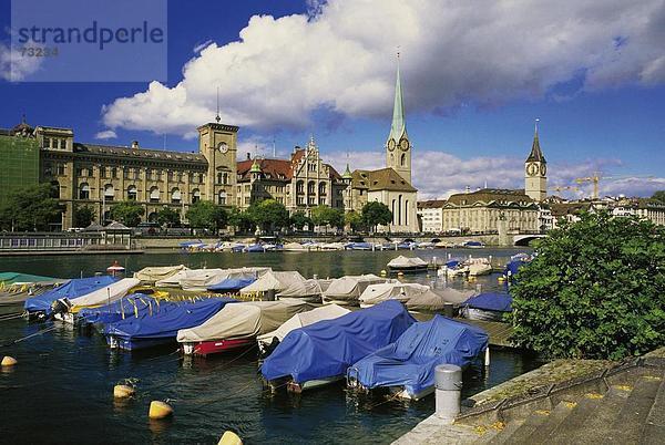 Europa Boot fließen Fluss Kirche Petersdom Schweiz