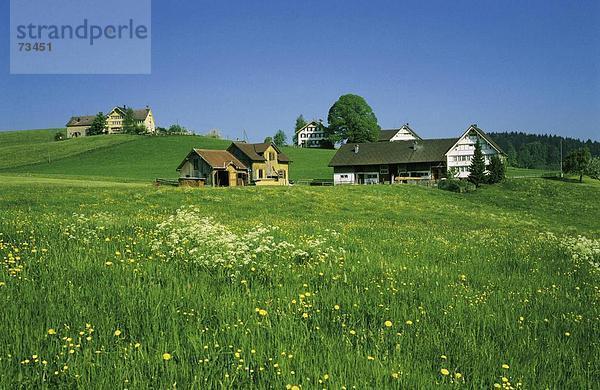 10501997  Appenzell  Bauernhof  Bauernhäuser  Himmel  Himmel  Schweiz  Europa  typisch  Wiese