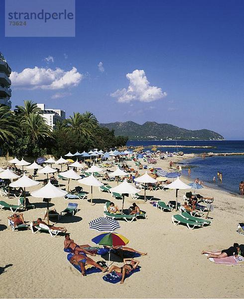 10524565  Strand  animiert  Cala Bona  Hotel  Mallorca  Palmen  Spanien  Europa  Strand Urlaub