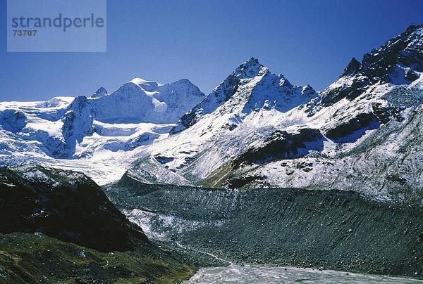 10534223  Eis  Gletscher de Moiry  Gletscher  Grand Cornier  Moräne  zeigen de Bricola  Wallis  Schweiz  Europa