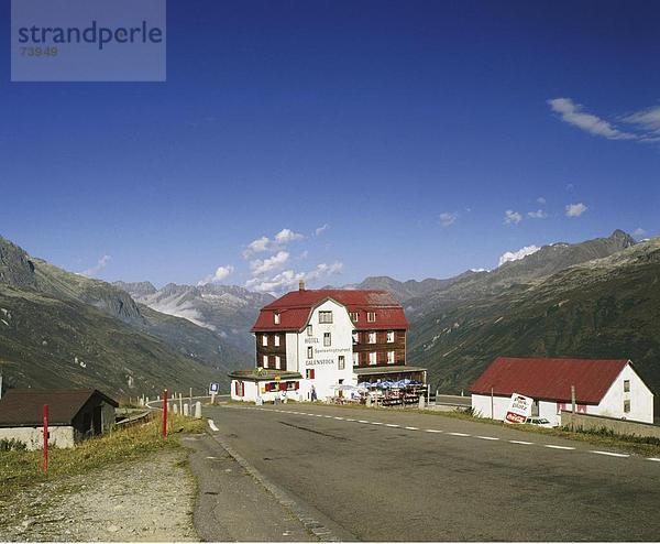 10560835  Furka-Pass  Hotel Galenstock  übergeben Sie Höhe  Gebirgspass  übergeben  Uri  Wallis  Schweiz