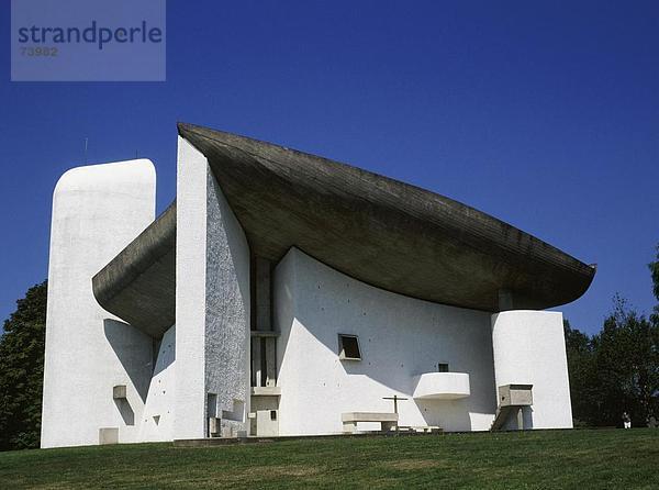 10569529  Frankreich  Europa  Kirche  le Corbusier  Notre-Dame des Hauts  Ronchamp  Religion  Bauwirtschaft  Errichtung