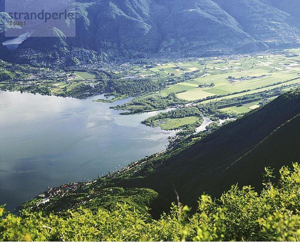 10579107  Lago Maggiore  See  Meer  Schweiz  Europa  Blick vom Monte Tamaro  Tessin  Ticino Mund  Verzasca  Stausee