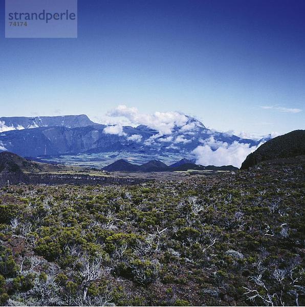 10609738  Fournaise  La Reunion  Indischer Ozean  Landschaft  Piton De La  Sträucher  Büsche  volcanical