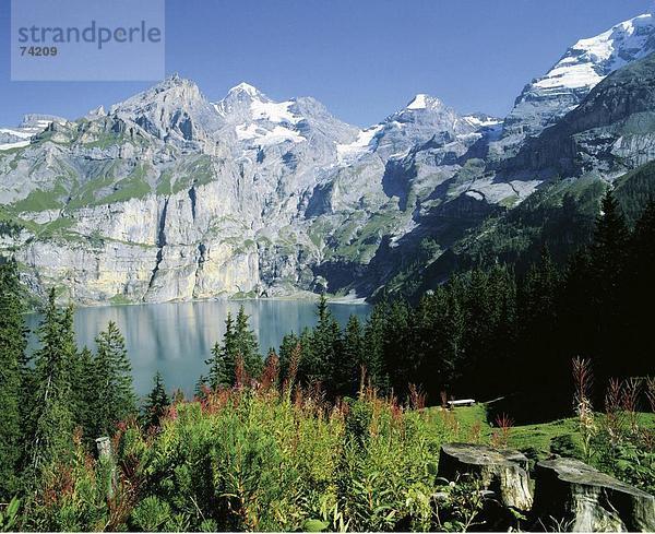 Landschaftlich schön landschaftlich reizvoll Europa Berg Alpen Berner Oberland Kanton Bern Schweiz