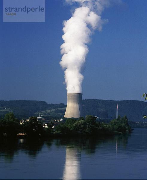 10617210  atomic Power Station  Kernkraftwerk KKW  außerhalb  Energie  Kühlturm  Körper Stadt  Rhein  River  Fluss  Swi
