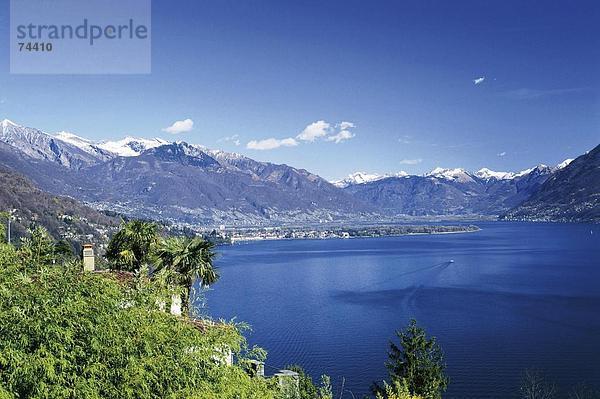 10617473  Line Of Sight  Ascona Lago Maggiore  See  Meer  Magadino-Ebene  Panorama  Ronco  Tessin Schweiz