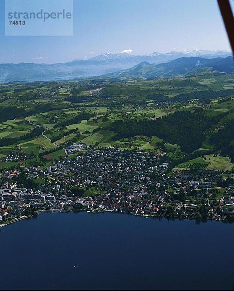 10623631  Sichtlinie Santis  Luftaufnahme  Luftaufnahme  Landschaft  Schweiz  Europa  Ostschweiz  Rapperswil  Stadt