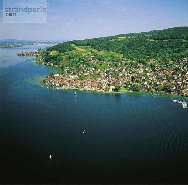 10623989  am Bodensee  See  Meer  Luftaufnahme  Luftaufnahme  Schweiz  Europa  Steckborn  Thurgau