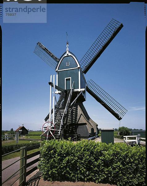 10631864  Alblasserwaard  Groot-Ammers  Holland  Niederlande  Spinnekop Molen  Windmühle  Landmark