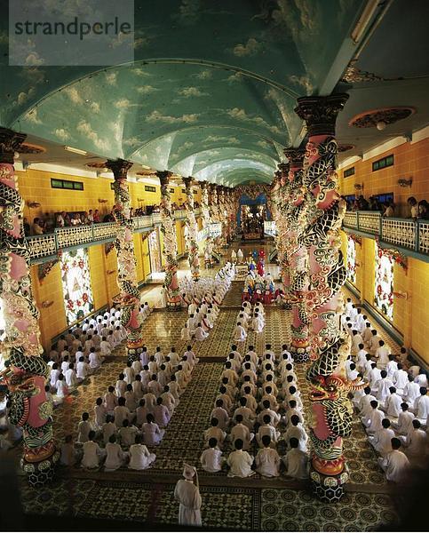 10632083  Besucher  Caodai Tempel  Ho-Chi-Minh-Stadt  innerhalb  Kultur  Mönche  Religion  Süden  Tay Ninh  Überblick  Vietnam  Asien