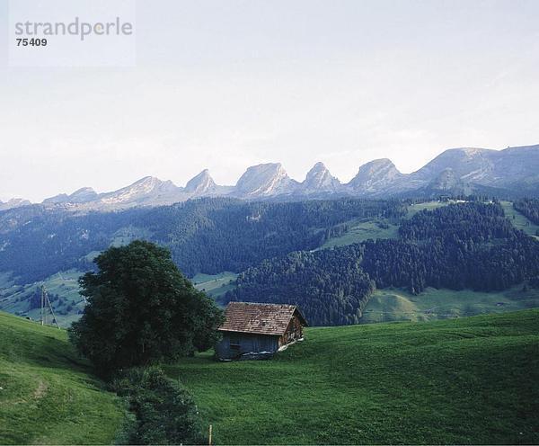 Landschaftlich schön landschaftlich reizvoll Europa Abenddämmerung Stimmung Schweiz Dämmerung