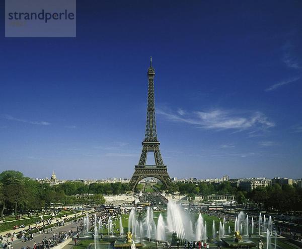 10641530  Ansicht  Gebäude  Eiffelturm  Wahrzeichen  Frankreich  Europa  Paris  Park  Ort  Brunnen  Übersicht  Wahrzeichen