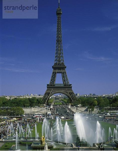 10641531  Ansicht  Gebäude  Eiffelturm  Wahrzeichen  Frankreich  Europa  Paris  Park  Park  Ort  Brunnen  Übersicht  Wahrzeichen