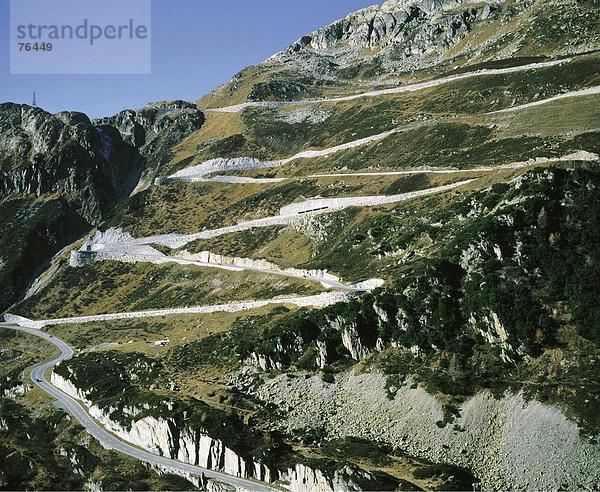 10644289  Grimselpass  Haarnadelkurven  Obergoms  Mountain Pass  Schweiz  Europa  Wallis