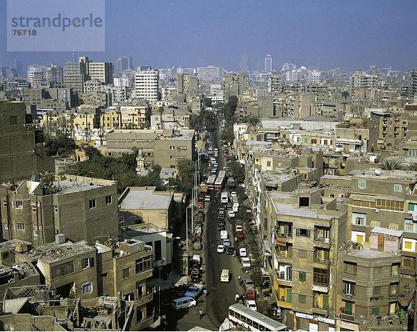 10647308  Ägypten  Nordafrika  Kairo  Stadt  Stadt  Straße  Überblick
