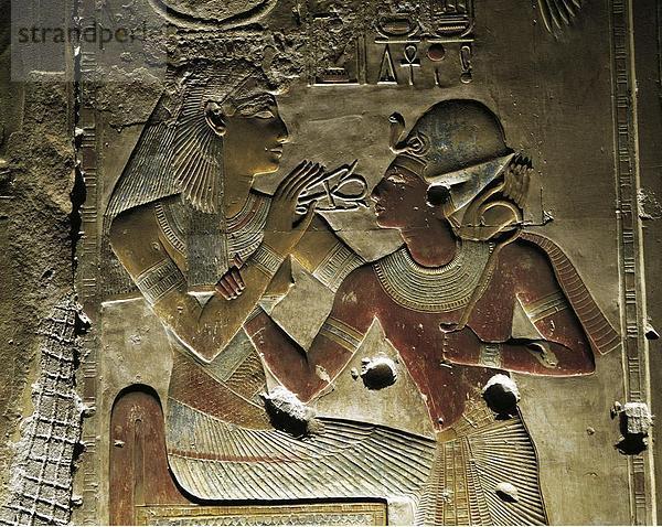 10647310  Abydos  Ägypten  Nordafrika  Hieroglyphen  Erleichterung  Sethos i.  Tempel