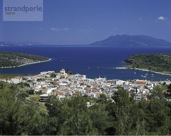10647400  Argolis  Bucht  Epidauros  Griechenland  Küste  Landschaft  Meer  Peloponnes  Saronischer Golf  Stadt  Stadt  Überblick