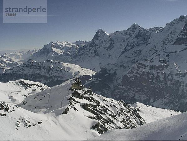 Landschaftlich schön landschaftlich reizvoll Rettung Berg Alpen Eiger Berner Oberland Kanton Bern Mönch