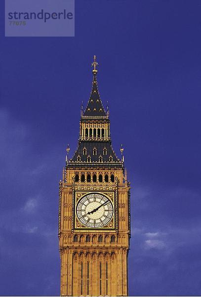 Glockenturm Europa Großbritannien Himmel Architektur Belfried Big Ben England Houses of Parliament