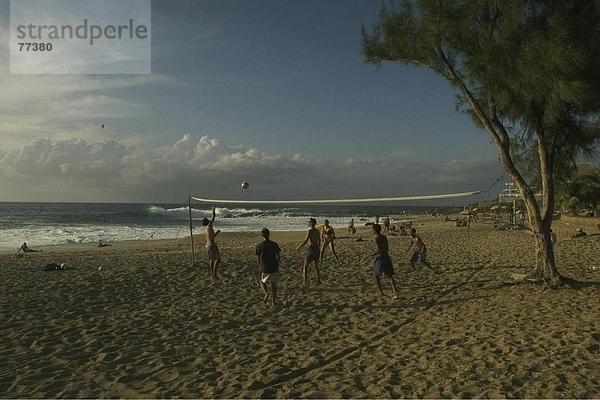 10649444  Strand  Beach-Volleyball  Boucan Canot  Freizeit  Ile De La Réunion  Indischer Ozean  Küste  Meer  Sport  Strand  seasho