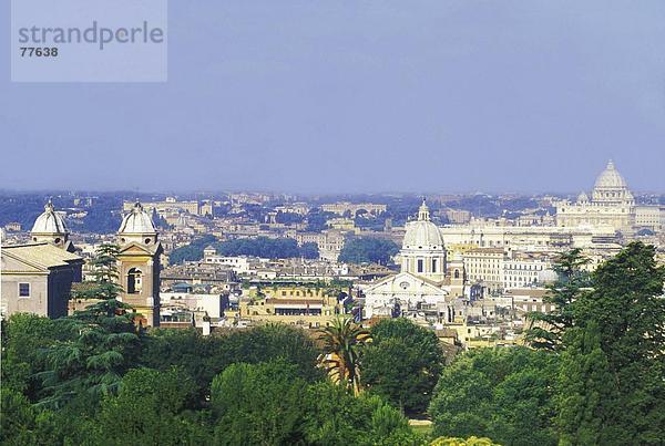 10649749  Bäume  Dächer  Italien  Europa  Kuppeln  Palmen  Peter's Cathedral  Rom  Stadt  Stadt  Überblick