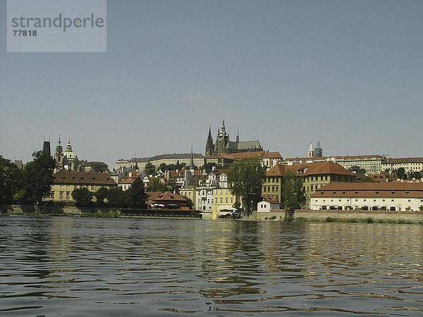 10649934  Blick  River  Fluss  Hradcany  Moldawien  Prag  Prager Burg  Tschechien  Europa