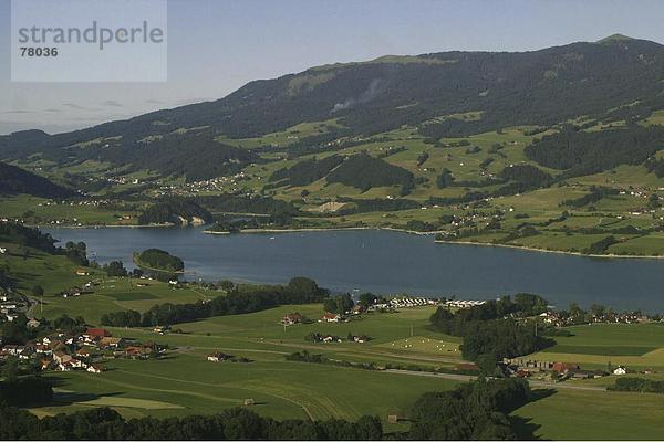 Landschaftlich schön landschaftlich reizvoll Europa Berg See Meer Luftbild Schweiz