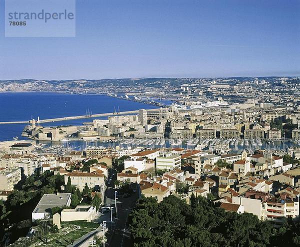 10651008  Frankreich  Europa  Hafen  Port  Küste  Marseille  Meer  Stadt  Stadt  Überblick