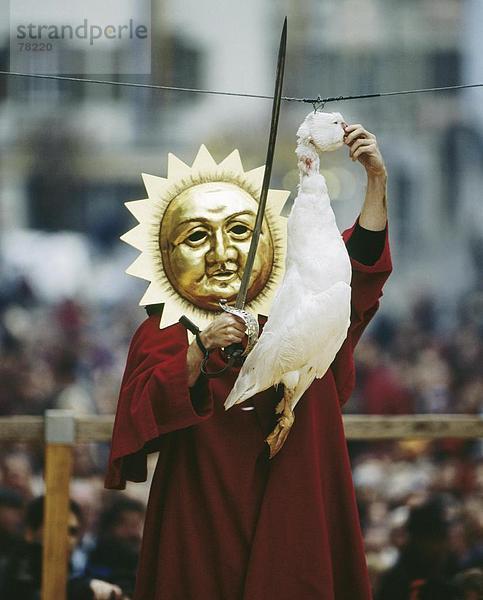 Mann Tradition Party Maske Kanton Luzern Folklore Gans