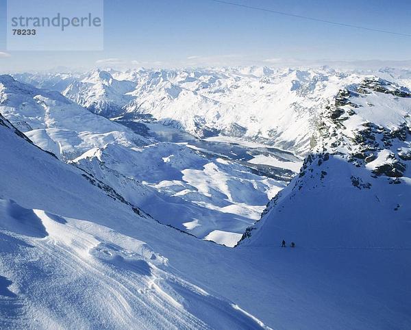 Landschaftlich schön landschaftlich reizvoll Europa Berg Alpen Kanton Graubünden Oberengadin Schweiz