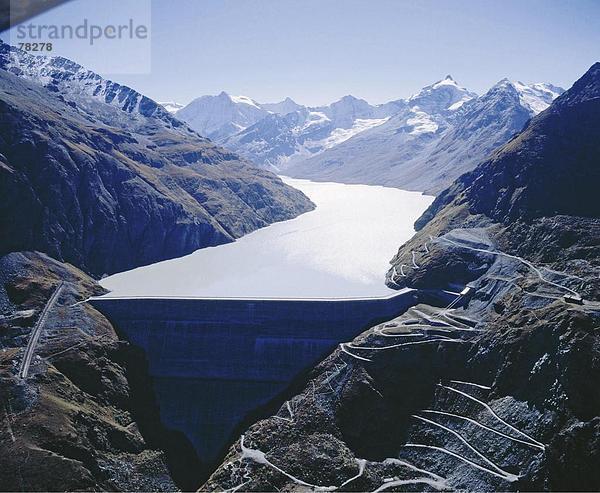 10651394  alpine  Alpen  Berge  Elektrizität  Energie  Grande Dixence  Luftaufnahme  Schweiz  Europa  Re  Damm  See  Meer