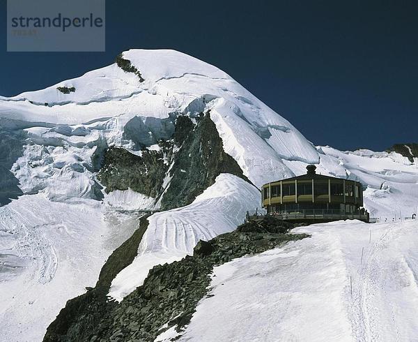 Berg Restaurant Alpen Schnee Kanton Wallis