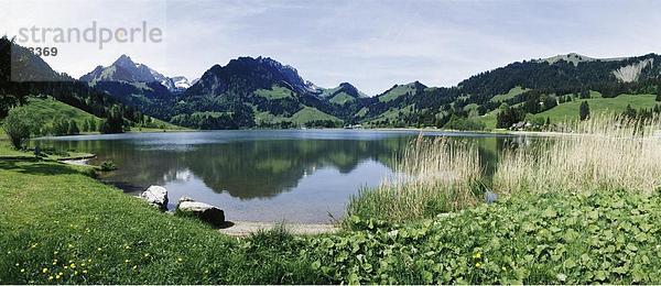 Panorama Landschaftlich schön landschaftlich reizvoll Berg See Alpen Bergsee Schweiz