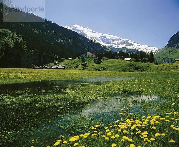 Landschaftlich schön landschaftlich reizvoll Wasser Europa Berg Blume Tal Alpen Kanton Uri Schweiz