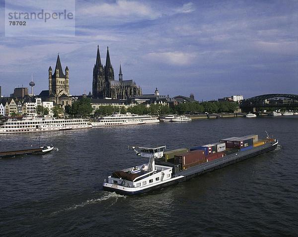 10753224  Boote  Container  Deutschland  Europa  EU  Europa  Urlaub  River  Fluss  Handel  Handel  Horizontal  Köln  Norden  d