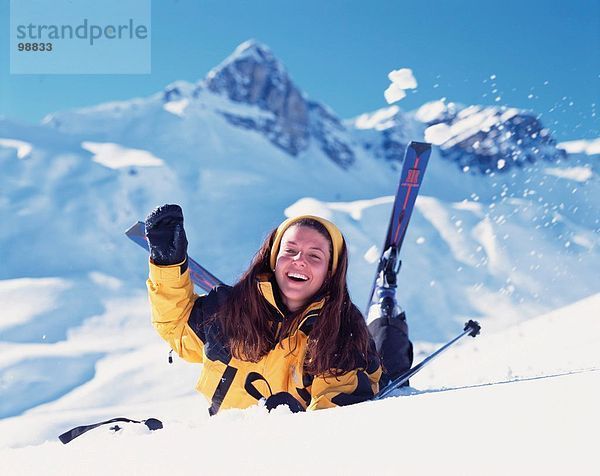 Sport & Erholung. Skifahren. Frau