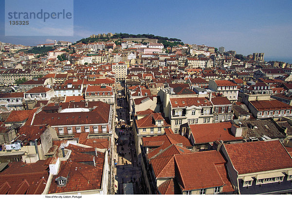 Blick auf die Stadt  Lissabon  Portugal